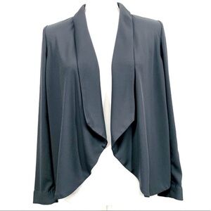 H&M / Gray Relaxed Drape Front Blazer / Size 8